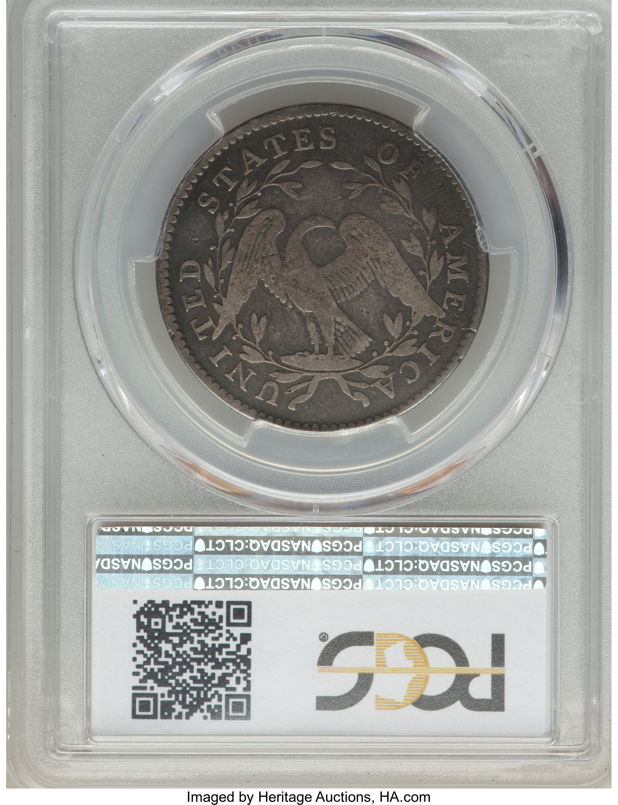 image for: 1795 50C 2 Leaves, Y Over Star, O-121a, T-2, R.6, VG10 PCGS....