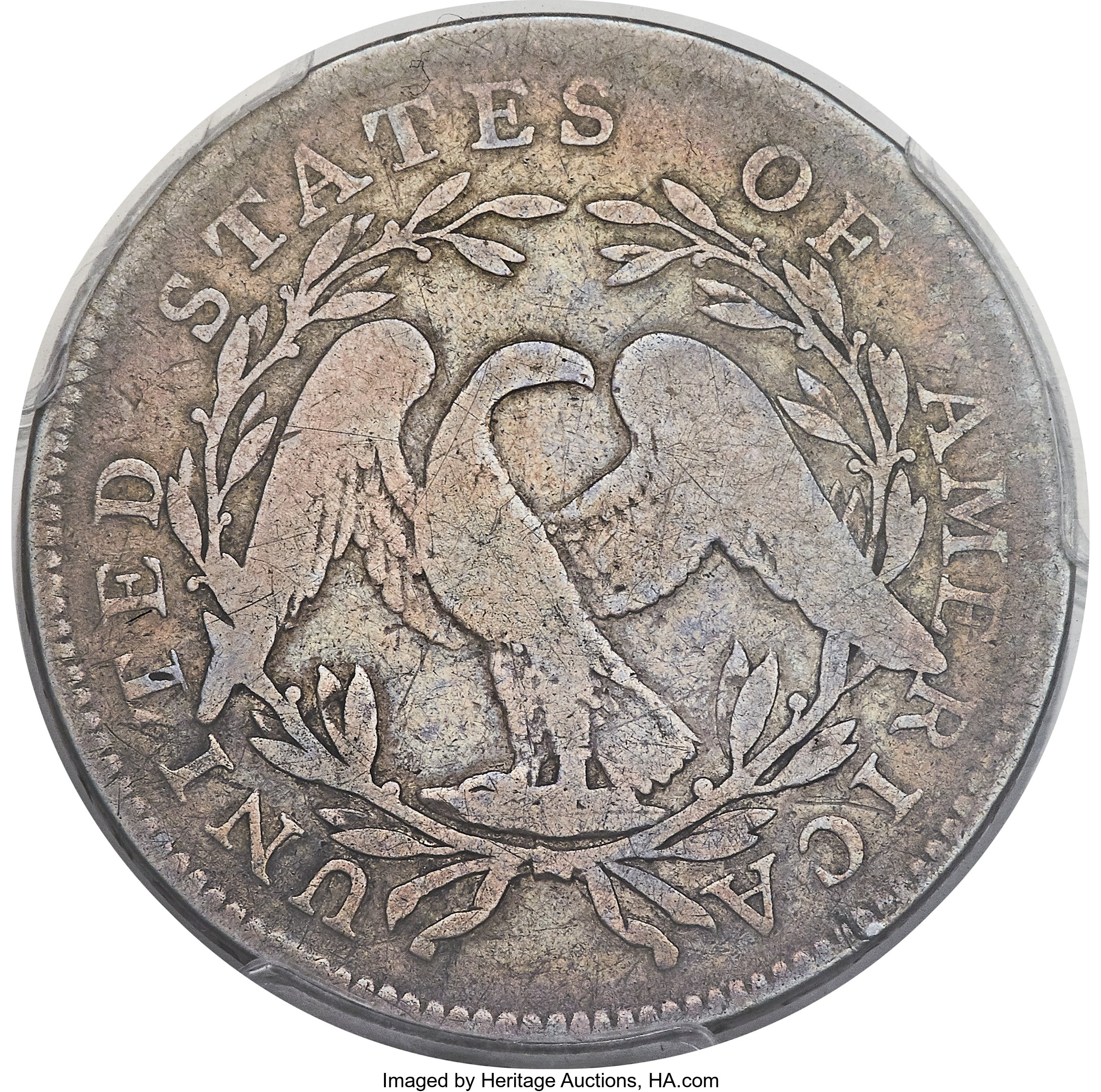 image for: 1795 50C 2 Leaves, Small Head, O-127a, T-23, High R.6, Good 6 PCGS....