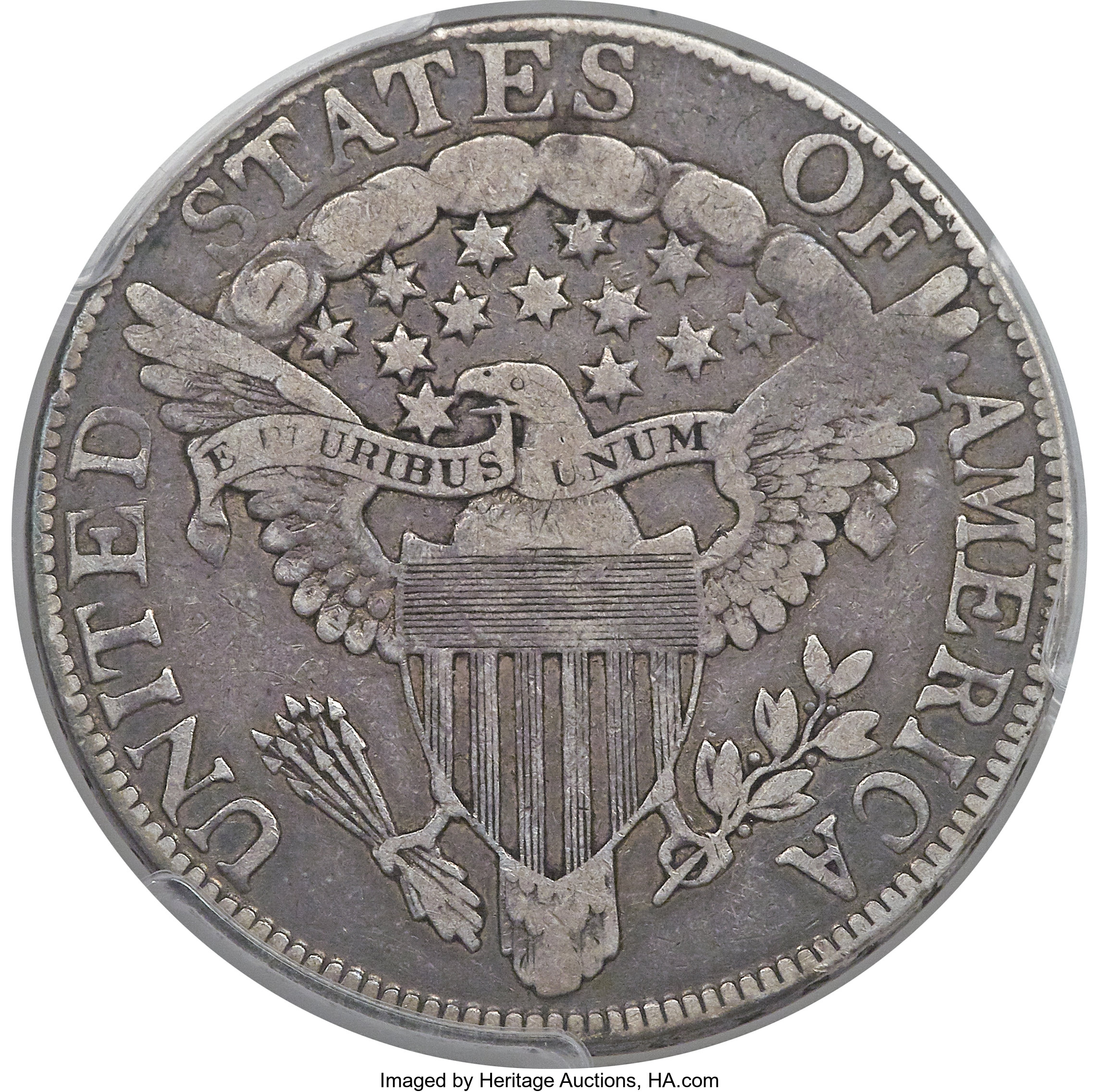 image for: 1806 50C Pointed 6, Stem, O-110, T-10, R.6, Fine 12 PCGS....