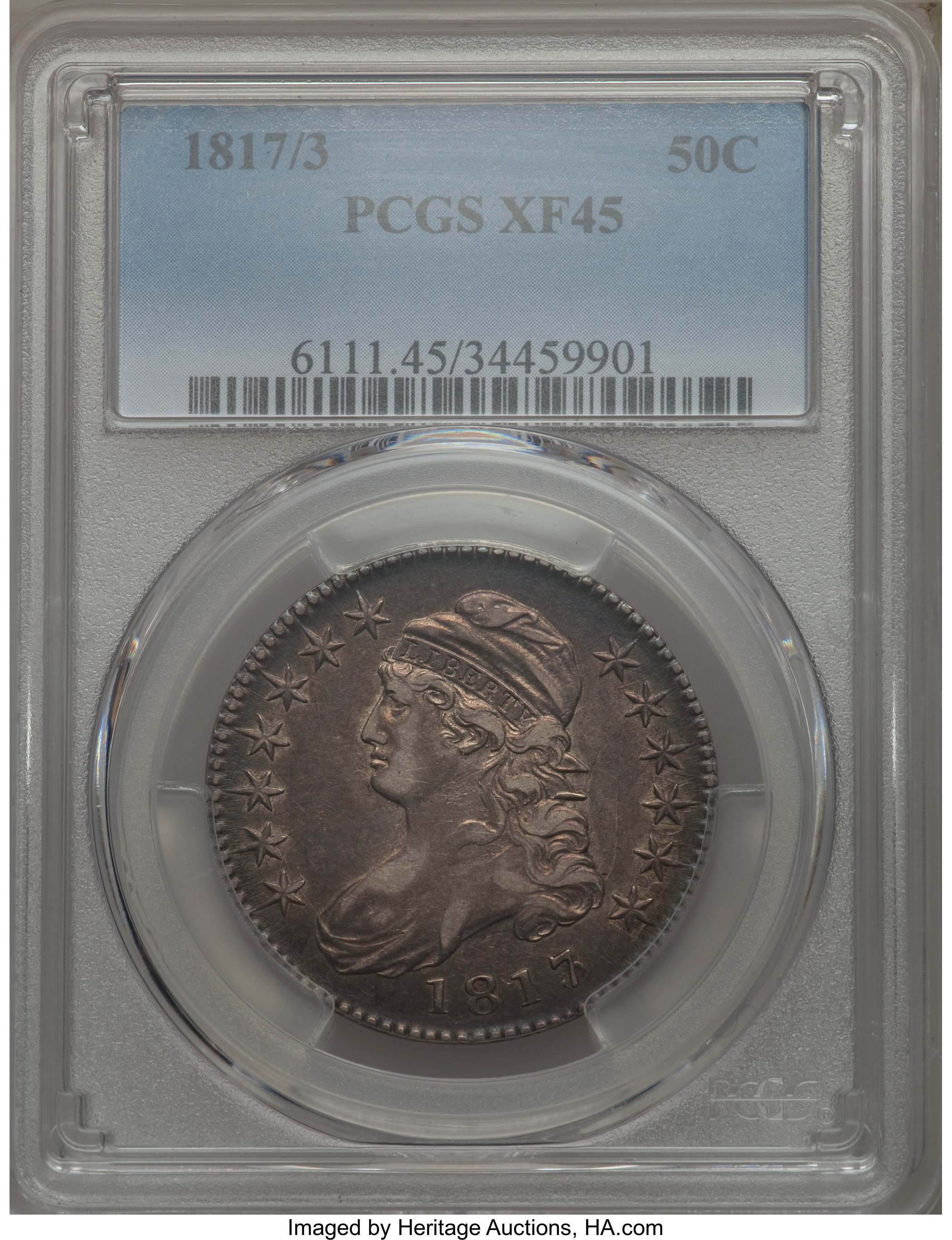 image for: 1817/3 50C O-101a, R.2, XF45 PCGS....