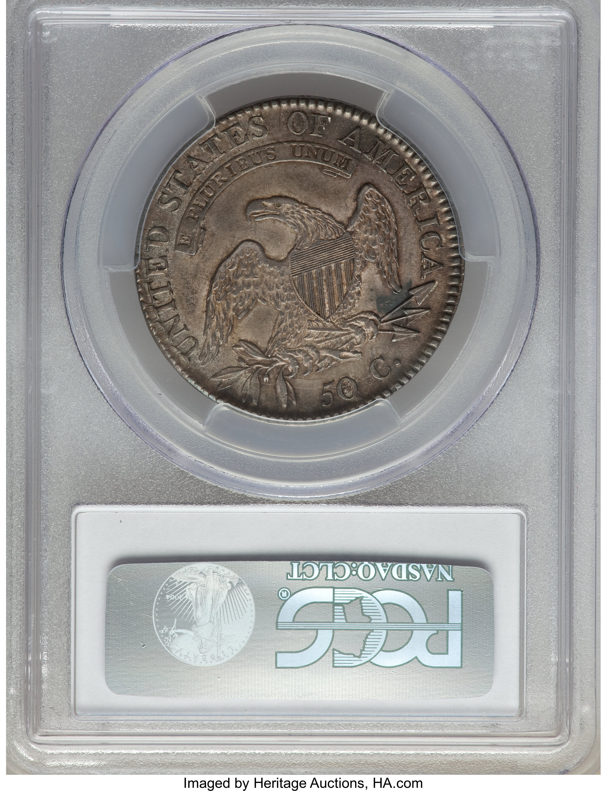 image for: 1818/7 50C Large 8, O-101a, R.1, AU58 PCGS....