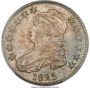 image for: 1825 50C O-102, R.1, MS64+ PCGS. CAC....