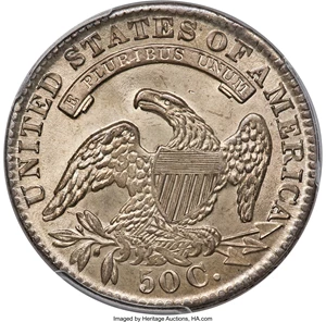 image for: 1834 50C Large Date, Large Letters, O-102, R.1, MS64 PCGS....