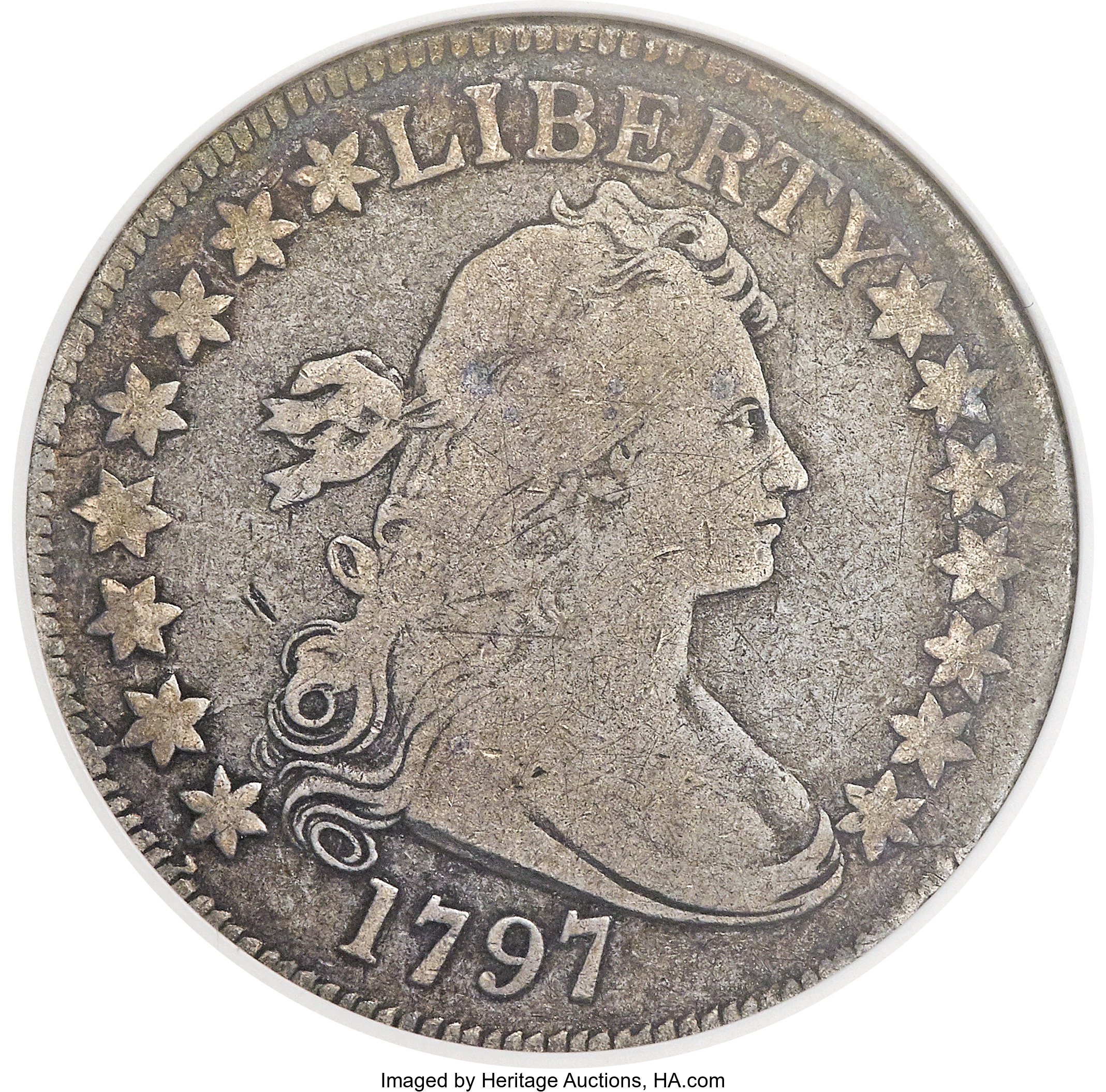 image for: 1797 50C O-102, T-2, Low R.6, Fine 12 ANACS. Amato 527....