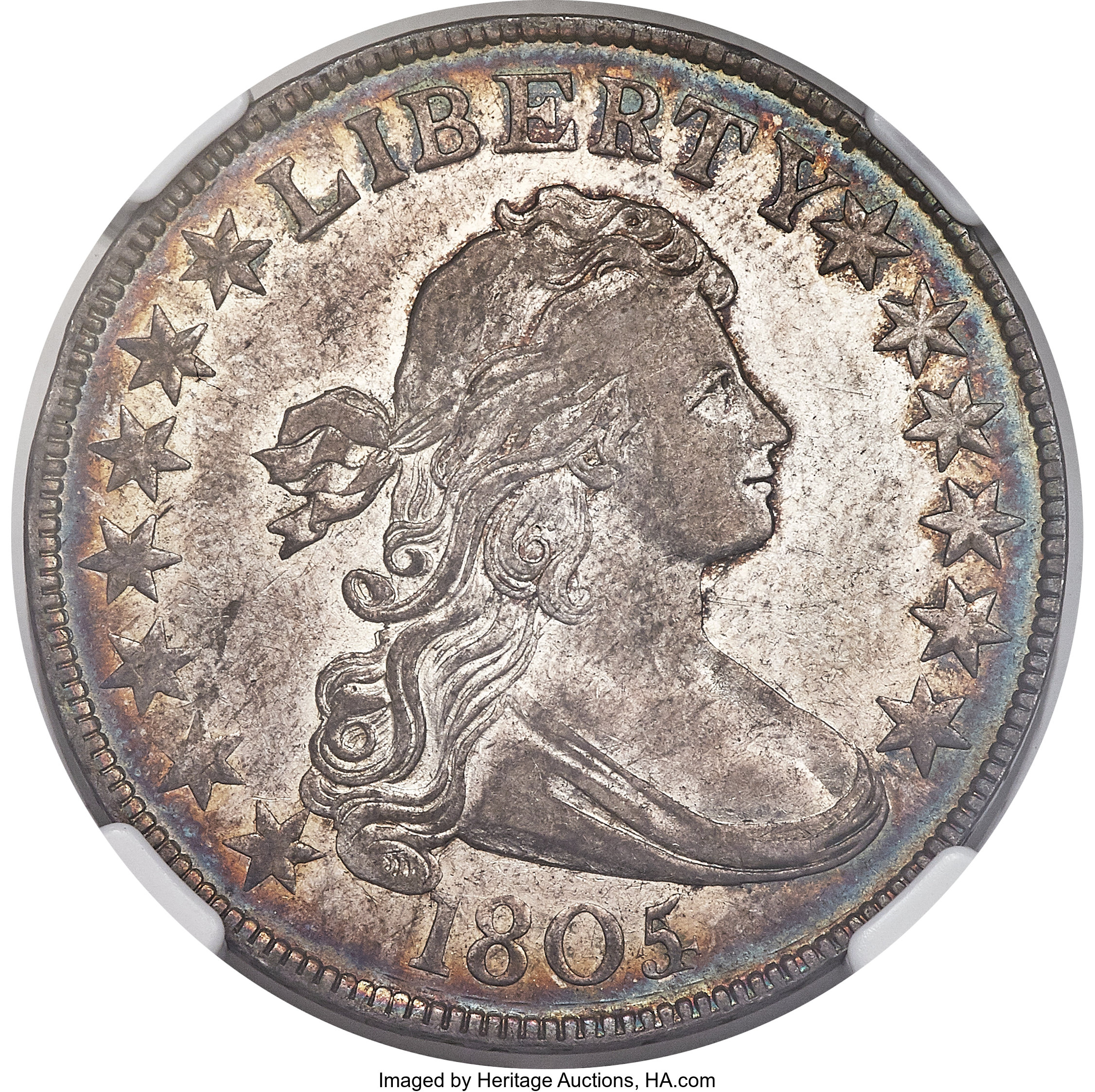 image for: 1805/4 50C O-101, T-4, R.3, AU55 NGC....