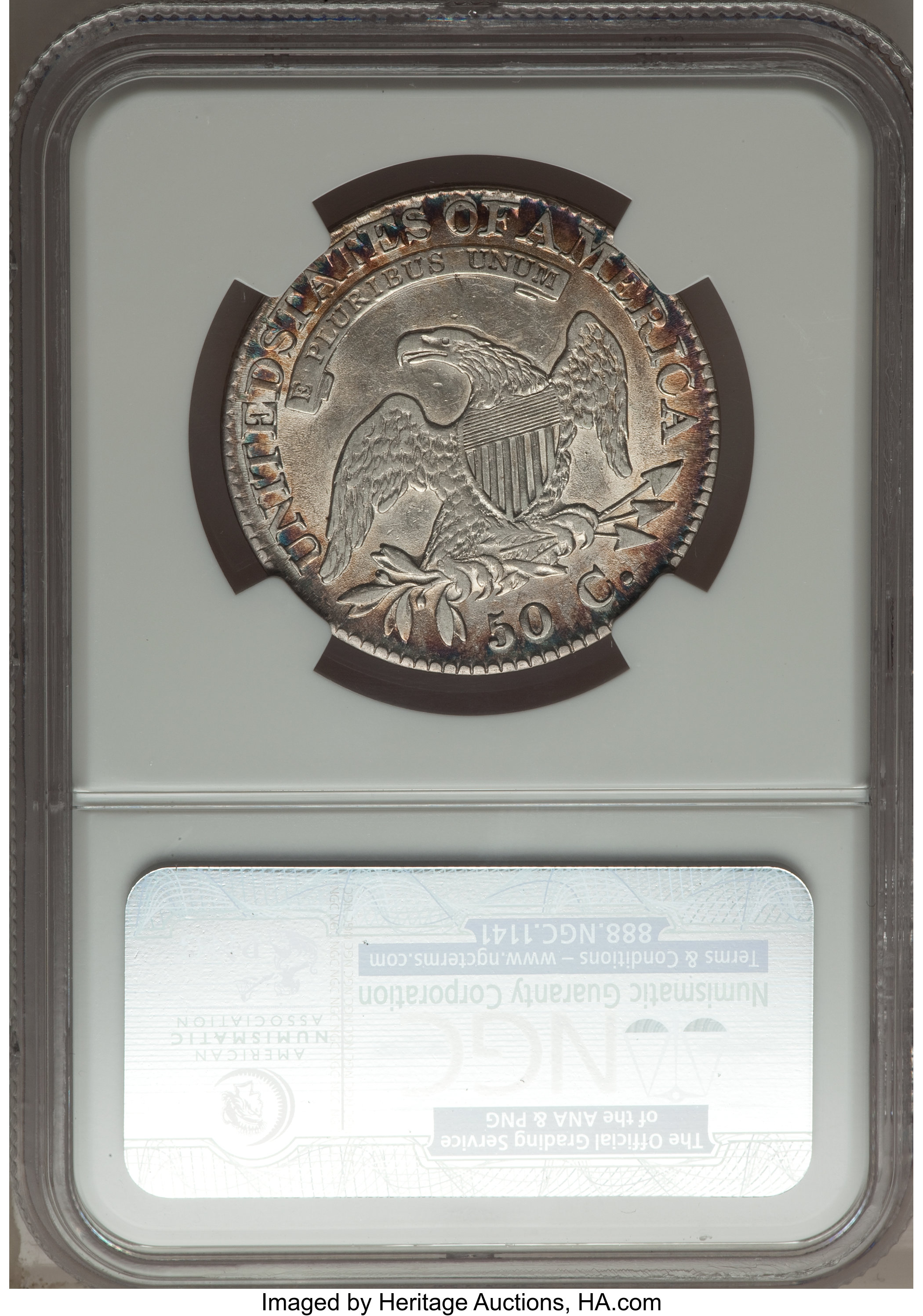 image for: 1825 50C O-101, R.1, XF45 NGC. Ex: The Skidaway Island Collection. NGC Census: (3/15). PCGS Population (1/10). Mintage:...