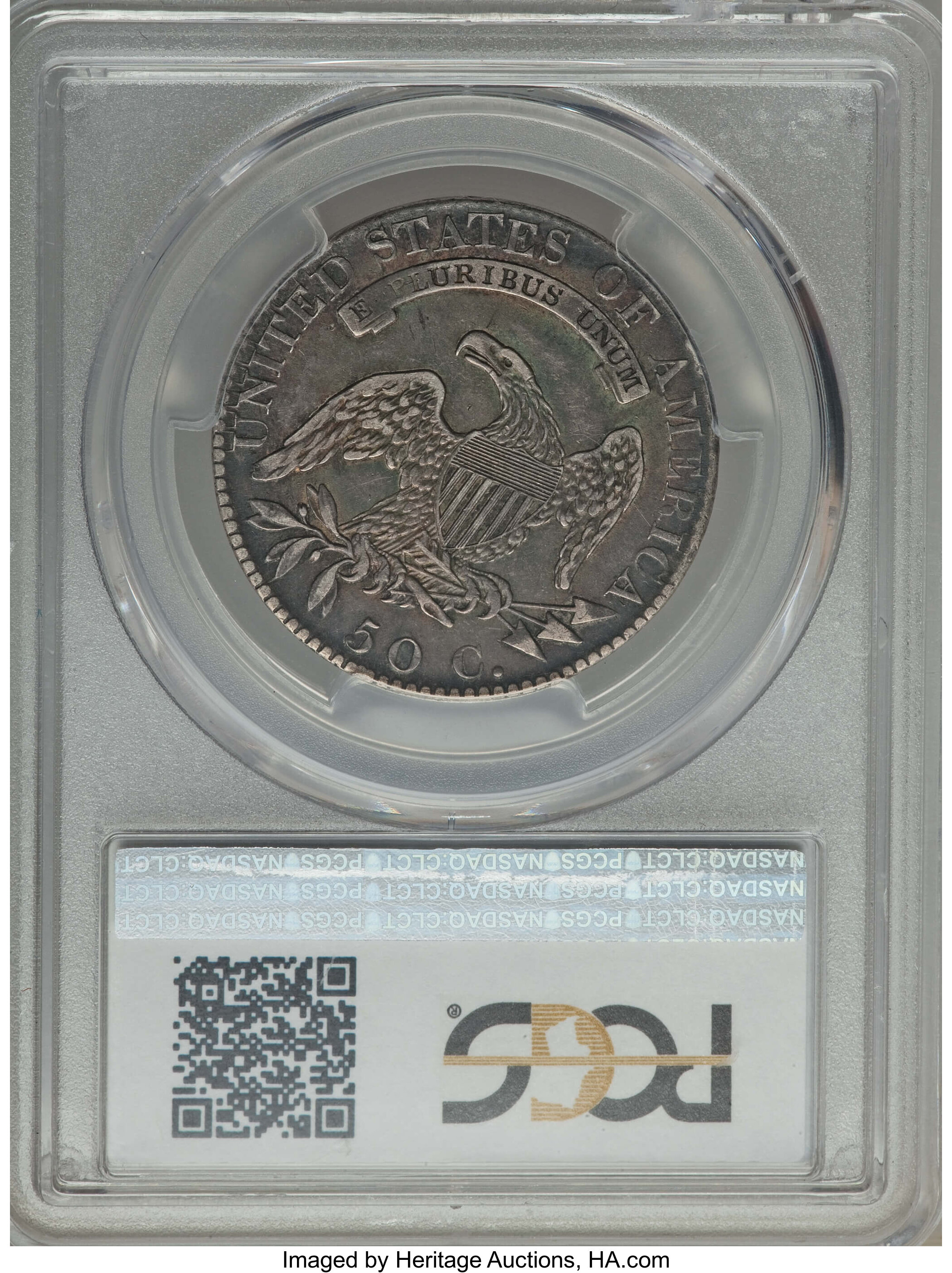 image for: 1819 50C O-111, R.2, VF35 PCGS. PCGS Population: (2/12). NGC Census: (1/13).  Mintage 2,208,000. ...