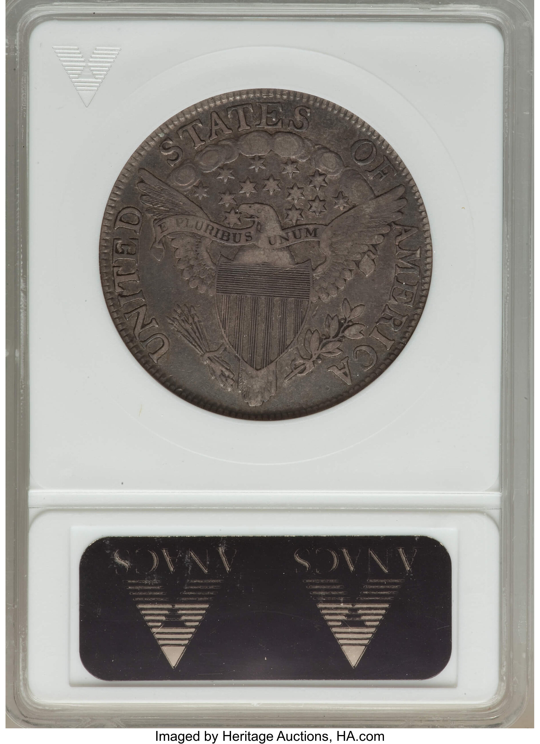 image for: 1806 50C Pointed 6, Stem, O-121, T-29, R.4, Fine 12 ANACS. NGC Census: (1/14). PCGS Population: (0/6). CDN: $300 Whsle. Bid...