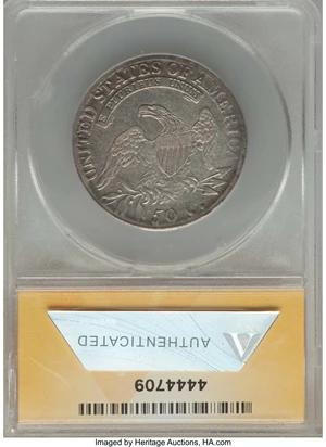 image for: 1813 50C O-110, R.1, -- Cleaned -- ANACS. VF20 Details. NGC Census: (2/25). PCGS Population: (2/19). CDN: $75 Whsle. Bid fo...