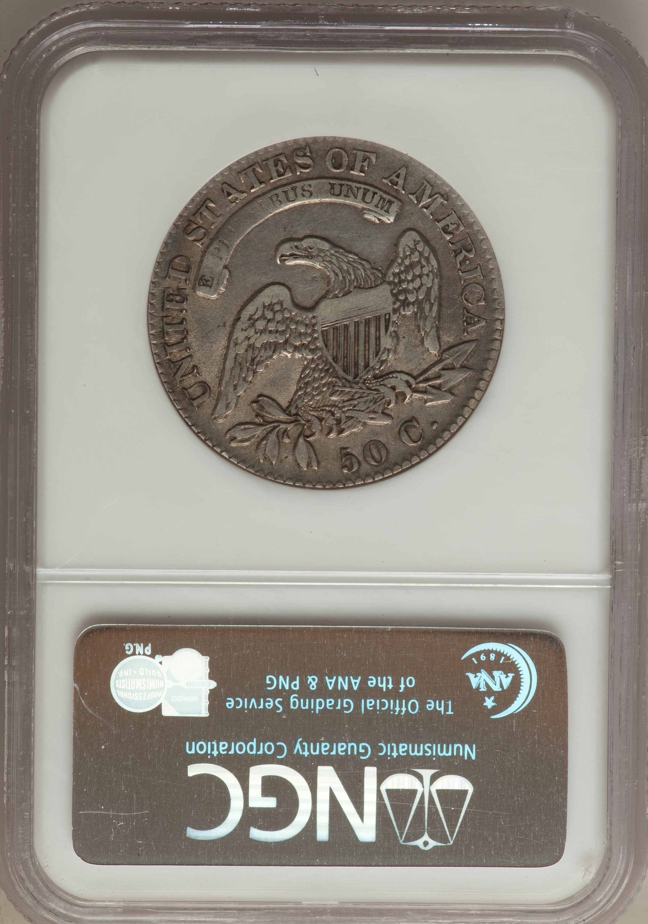 image for: 1832 50C Small Letters, O-113, R.2, XF45 NGC. NGC Census: (3/12). PCGS Population: (0/7).  Mintage 4,797,000. ...