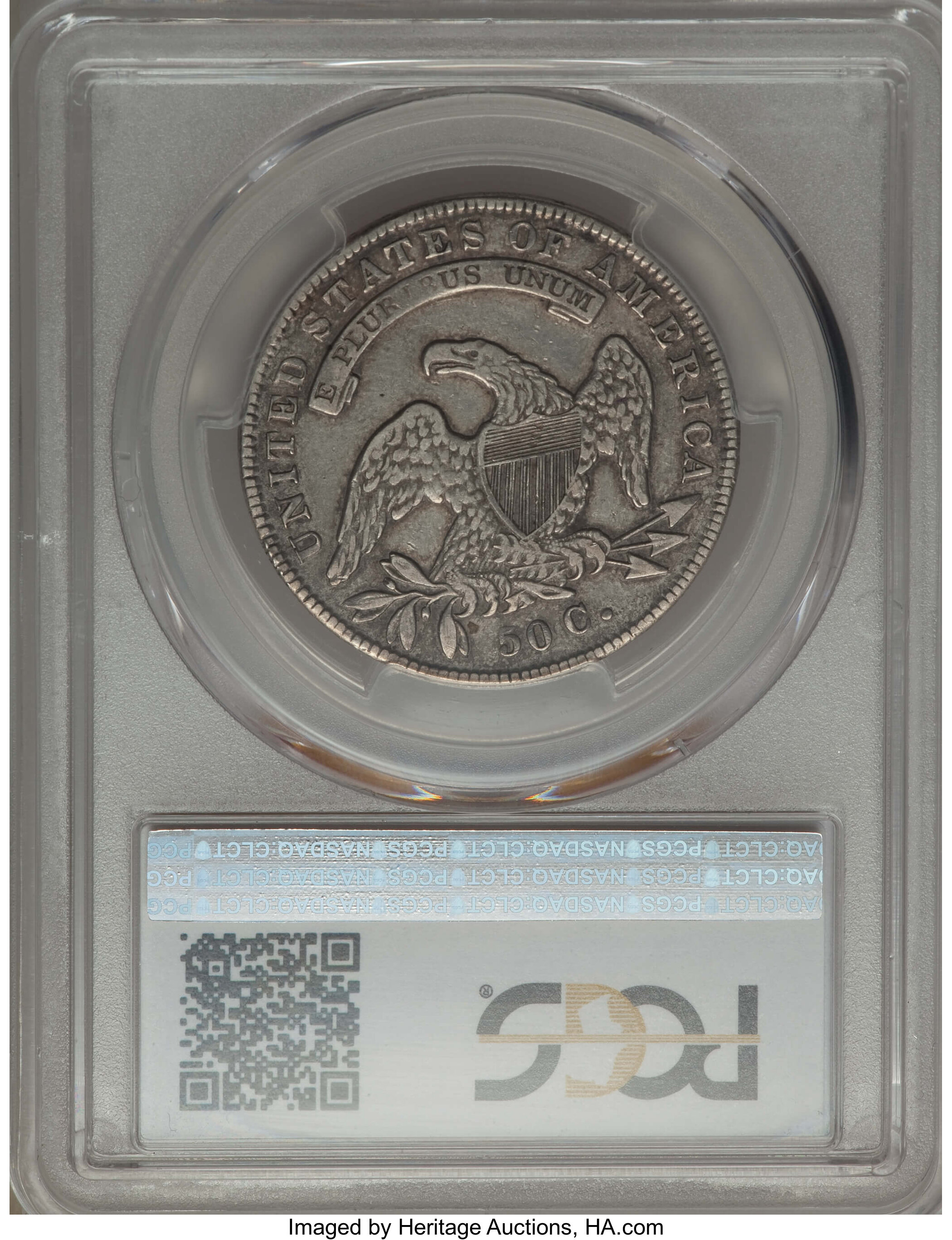 image for: 1836 50C Lettered Edge, O-109, R.3, VF35 PCGS. PCGS Population: (1/9). NGC Census: (2/16).  Mintage 6,545,000. ...