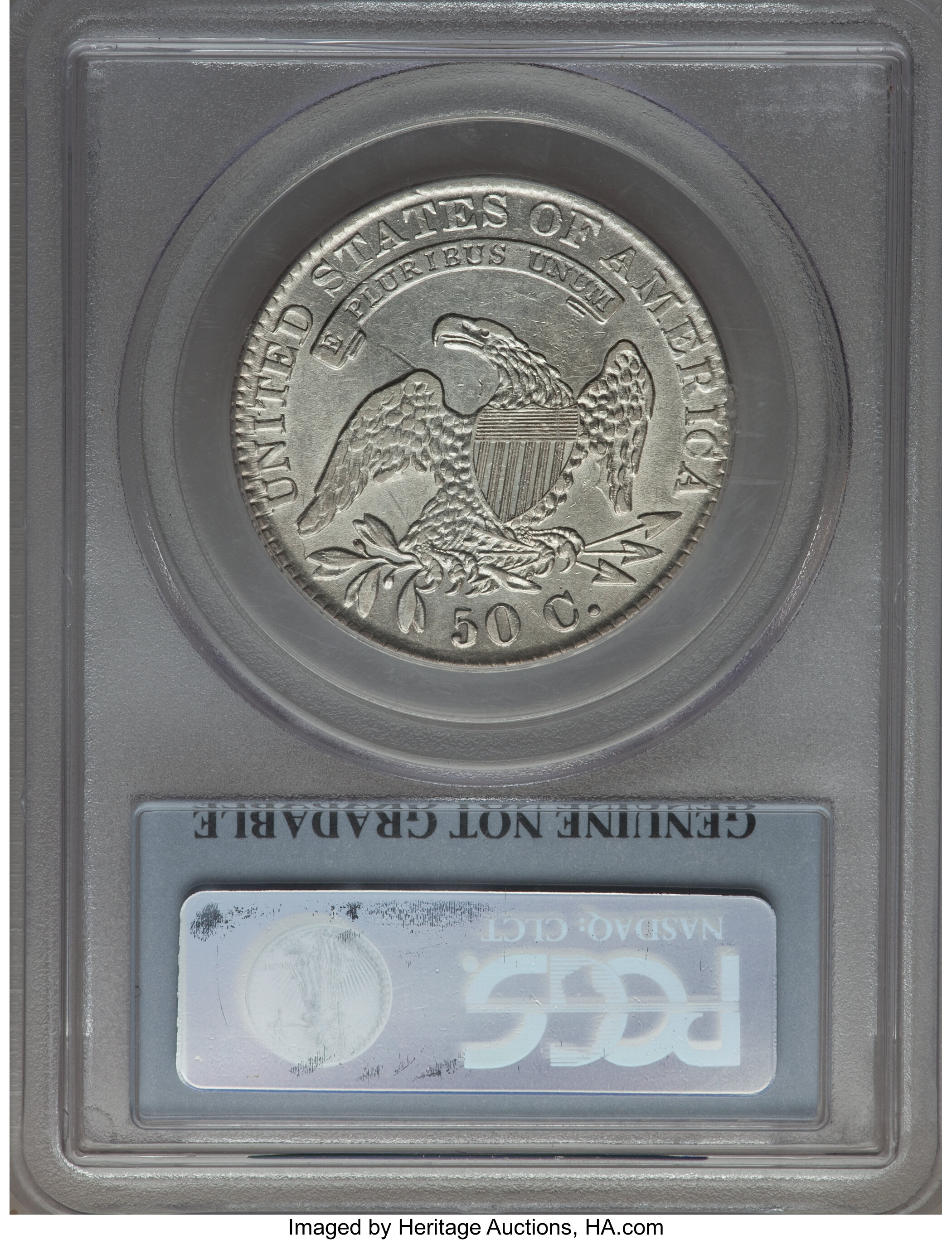 image for: 1830 50C Small 0, O-104, R.3, -- Cleaning -- PCGS. Ex: Frederick Collection.  Mintage 4,764,800. ...