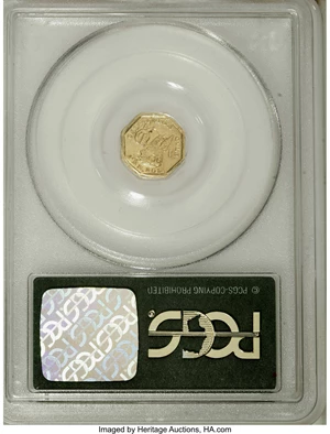 image for: Undated $1 Liberty Octagonal 1 Dollar, BG-501, Low R.5, AU58 PCGS....
