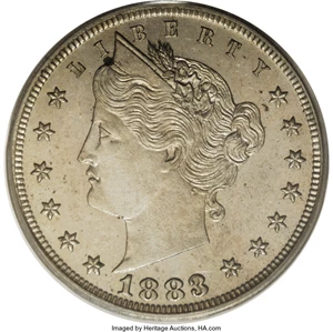 image for: 1883 5C Liberty Head Five Cents, Judd-1714, Pollock-1919, Low R.6, PR63 PCGS....
