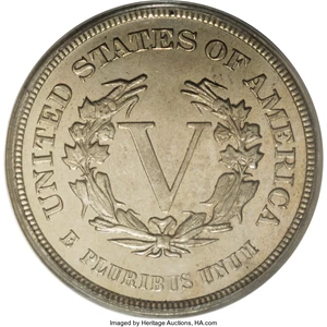 image for: 1883 5C Liberty Head Five Cents, Judd-1714, Pollock-1919, Low R.6, PR63 PCGS....