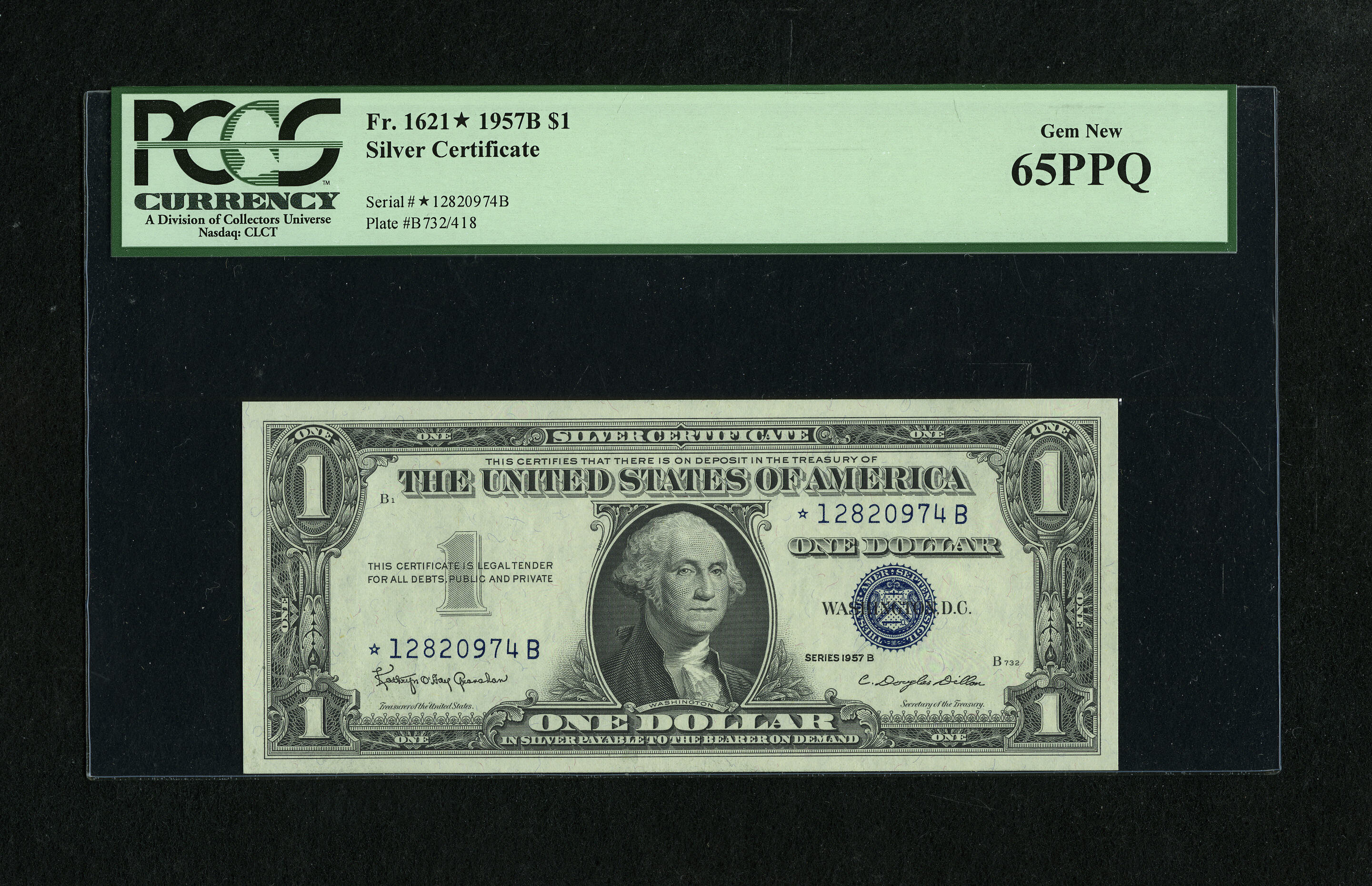 image for: Fr. 1621* $1 1957B Silver Certificate Star. ...
