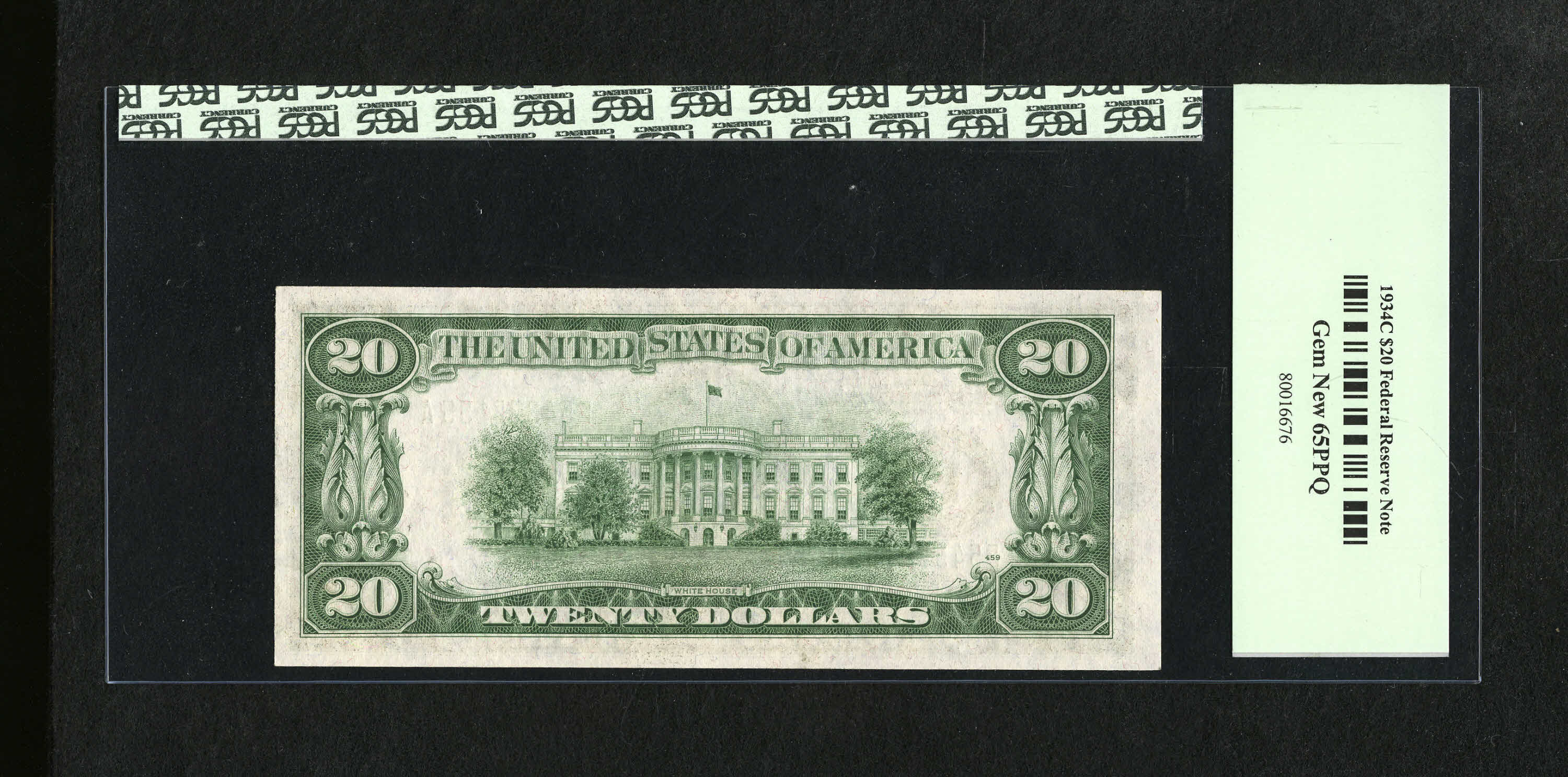 image for: Fr. 2057-F $20 1934C Federal Reserve Note. PCGS Gem New 65PPQ....