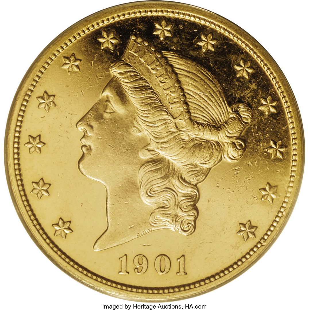 image for: 1901 $20 PR61 Cameo ANACS....