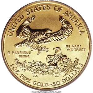 image for: 2006-W $50 One-Ounce Gold Reverse Proof PR69 Deep Cameo PCGS....