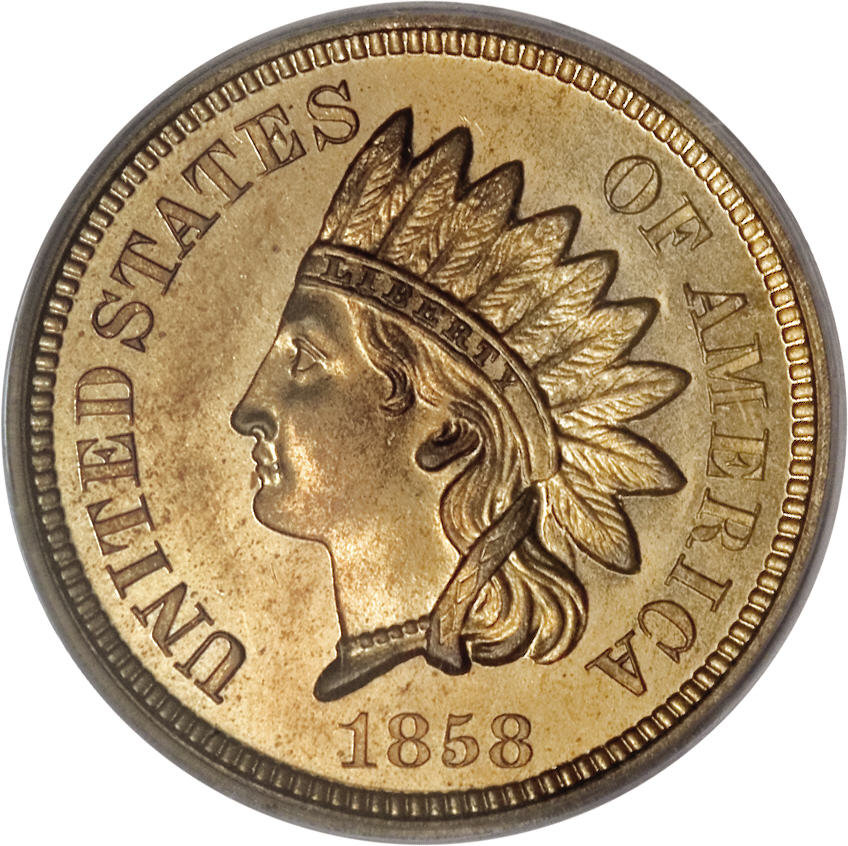 image for: 1858 P1C Indian Cent, Judd-212, Pollock-256, 263, R.4, PR65 PCGS....