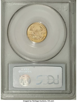image for: 1997 G$5 Tenth-Ounce Gold Eagle MS69 PCGS. PCGS Population (1104/19). NGC Census: (0/0). Mintage: 528,515. Numismedia Wsl. ...