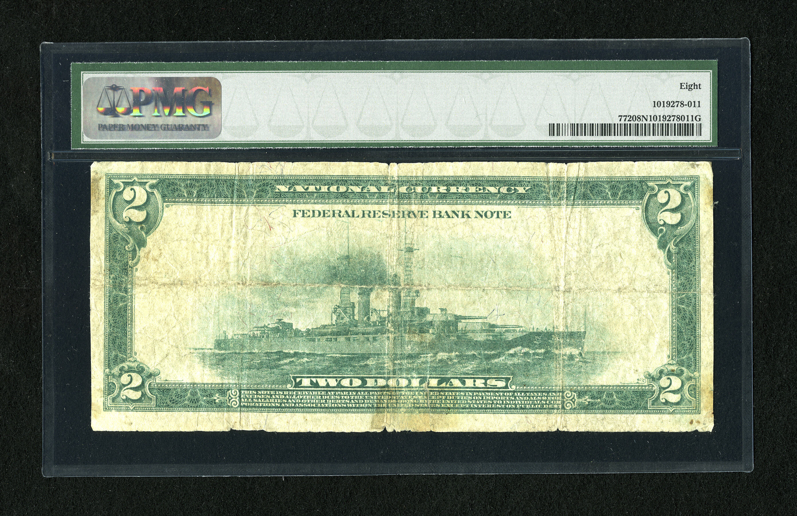image for: Fr. 772 $2 1918 Federal Reserve Bank Note PMG Net Very Good 8.