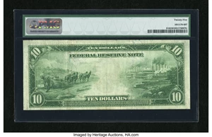 image for: Fr. 916 $10 1914 Federal Reserve Note PMG Very Fine 25....