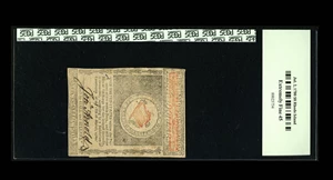 image for: Rhode Island July 2, 1780 $8 PCGS Extremely Fine 45. ...