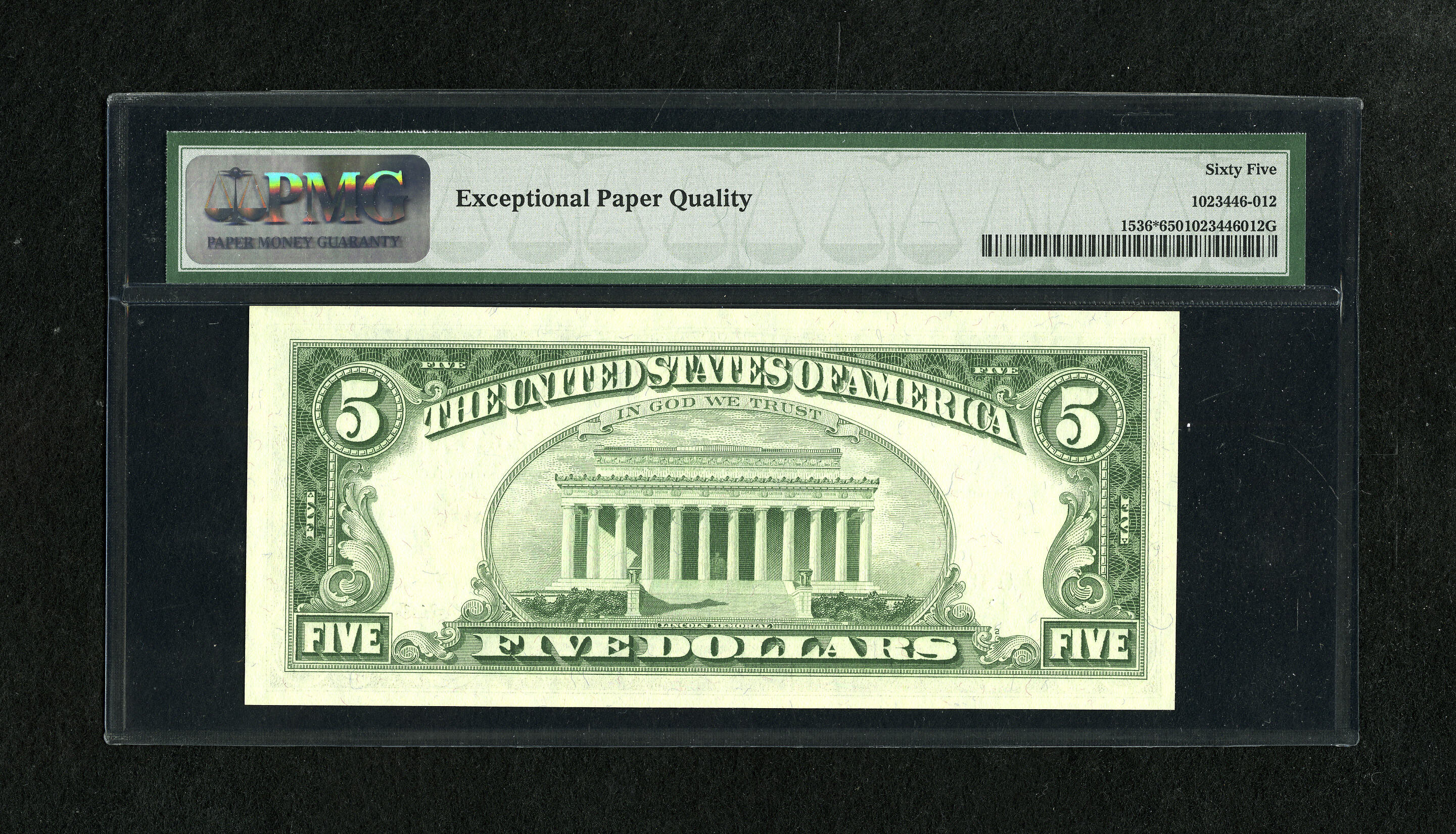 image for: Fr. 1536* $5 1963 Legal Tender Star Note. PMG Gem Uncirculated 65 EPQ....