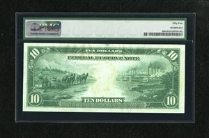 image for: Fr. 908 $10 1914 Federal Reserve Note PMG About Uncirculated 55.