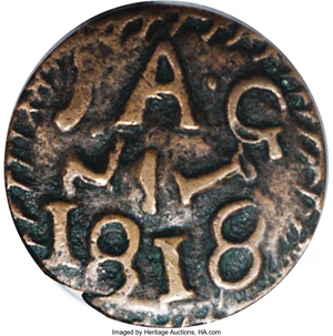 image for: 1818 1/2RL New Spain (Texas) Jola Half Real, Small Planchet XF45 PCGS....
