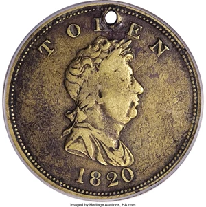 image for: 1820 TOKEN North West VF25 PCGS....