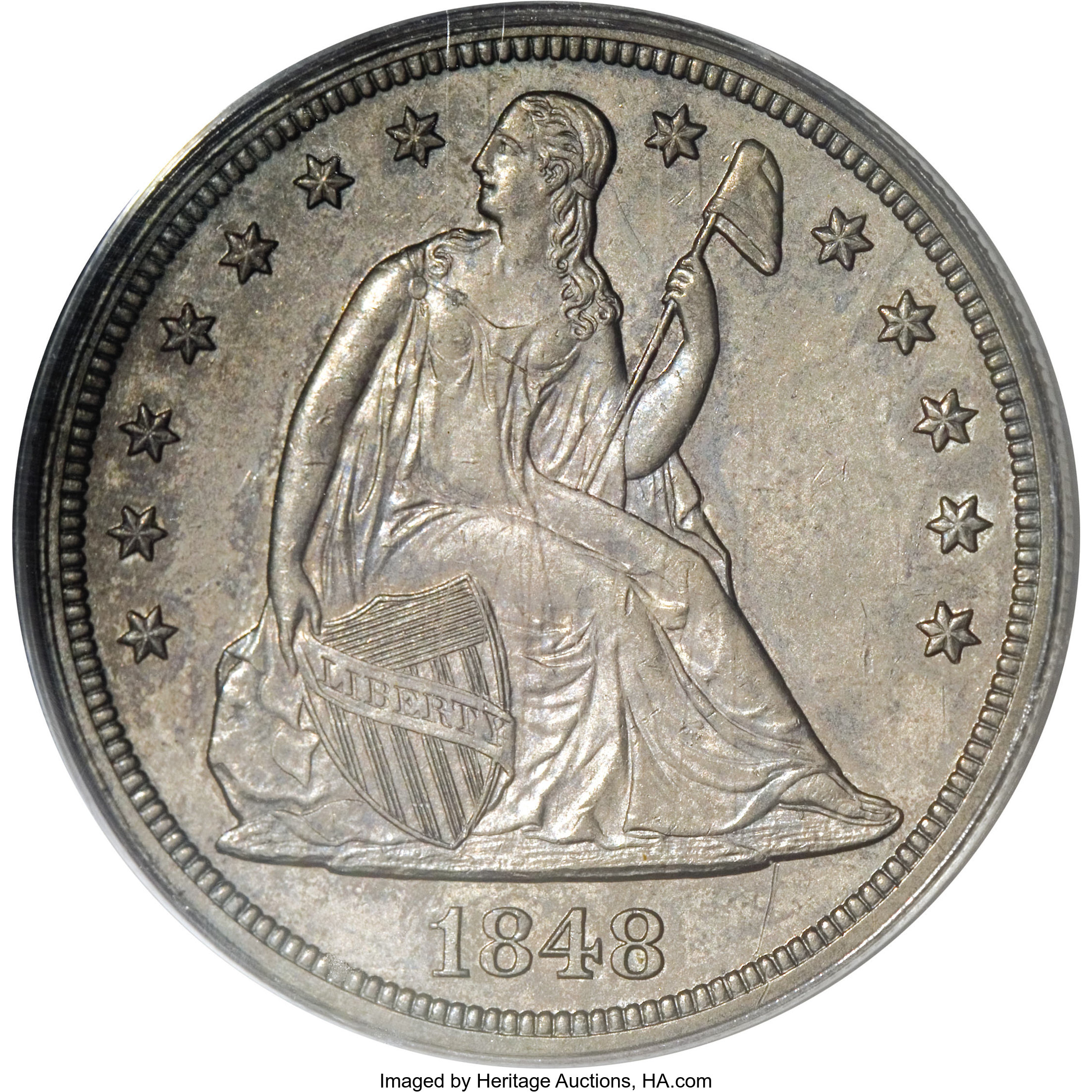 image for: 1848 $1 PR62 PCGS....