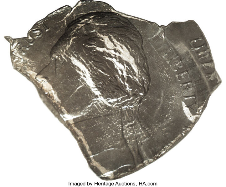 image for: 1999-P 5C Jefferson Nickel--Triple Struck on a Feeder Finger--MS63 PCGS....