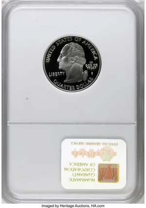 image for: 2002-S 25C Louisiana Silver PR70 Deep Cameo NGC. NGC Census: (0/0). PCGS Population (60/0). Numismedia Wsl. Price for NGC/...
