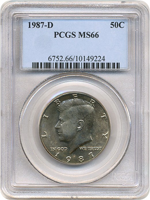 image for: 1987-D 50c  PCGS MS66 