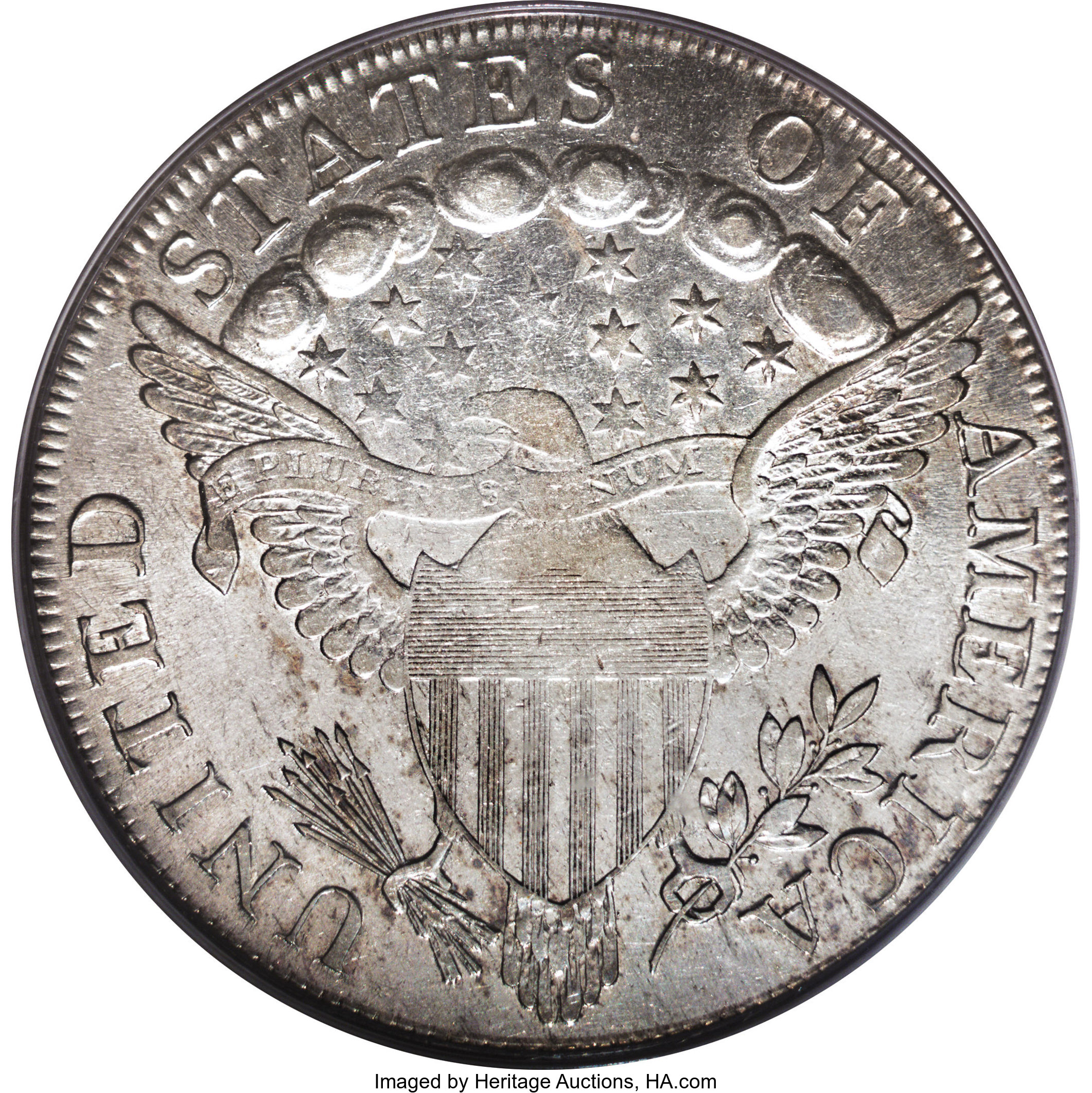 image for: 1798 $1 Large Eagle, Five Stripes, 10 Arrows XF40 PCGS....