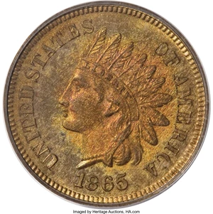 image for: 1865 1C PR64 Red PCGS....