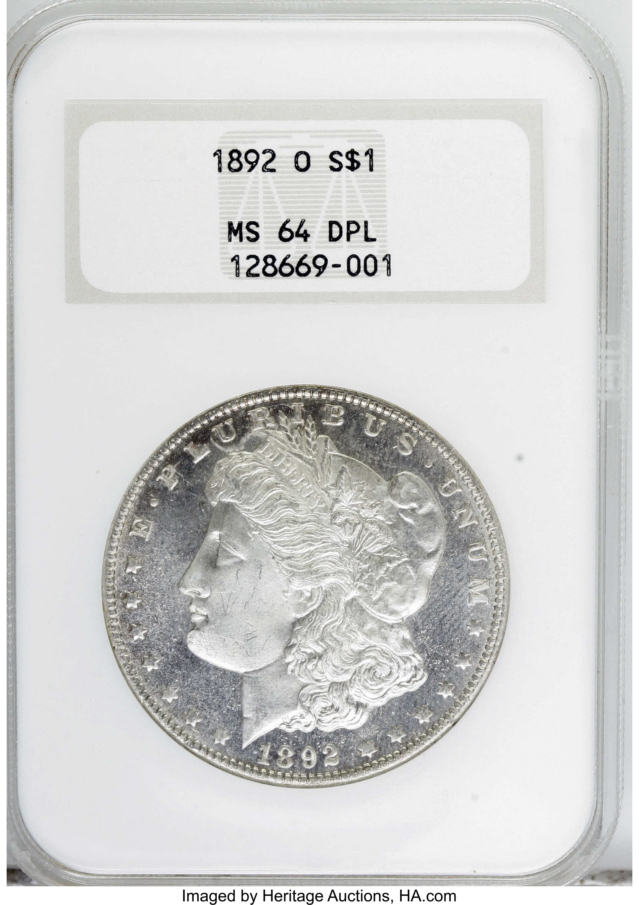 image for: 1892-O $1 MS64 Deep Mirror Prooflike NGC....