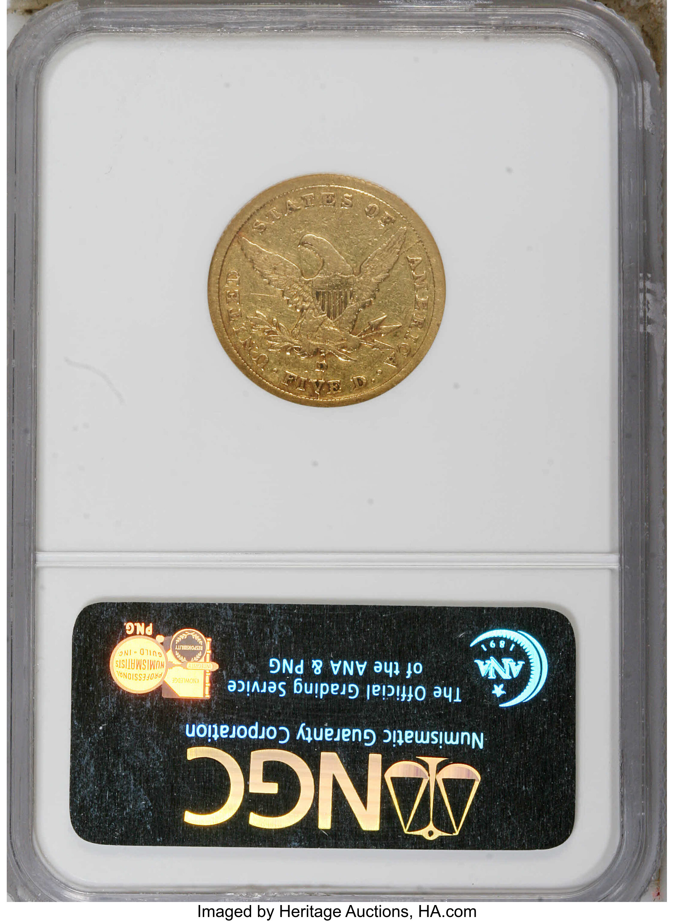 image for: 1840-D $5 Small D XF40 NGC....