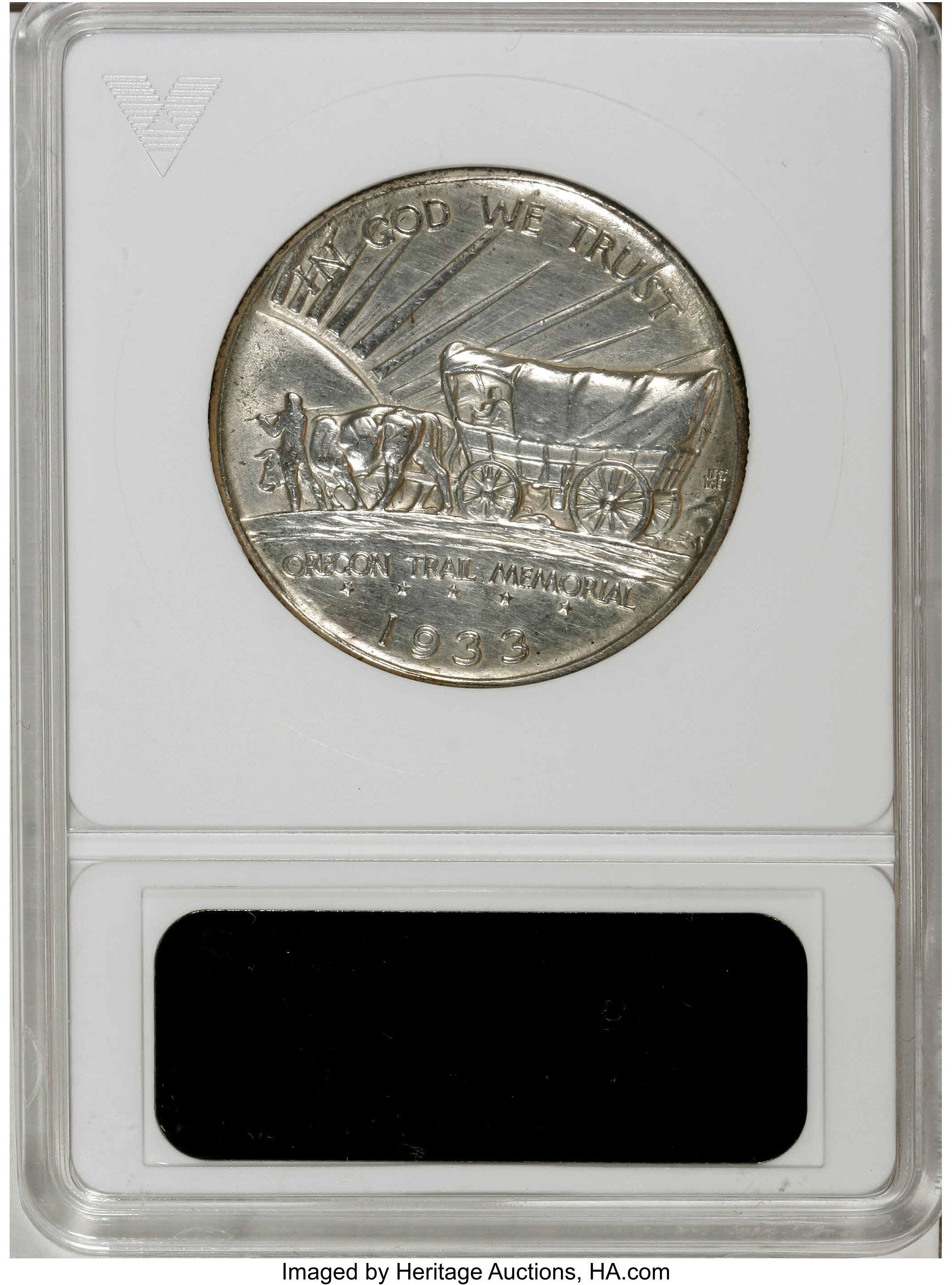 1933-D 50c Oregon Trail AU50 CAC thumbnail 4