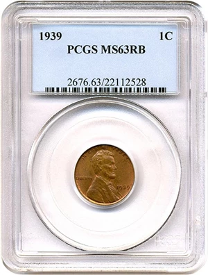 image for: 1939 1c PCGS MS63 RB