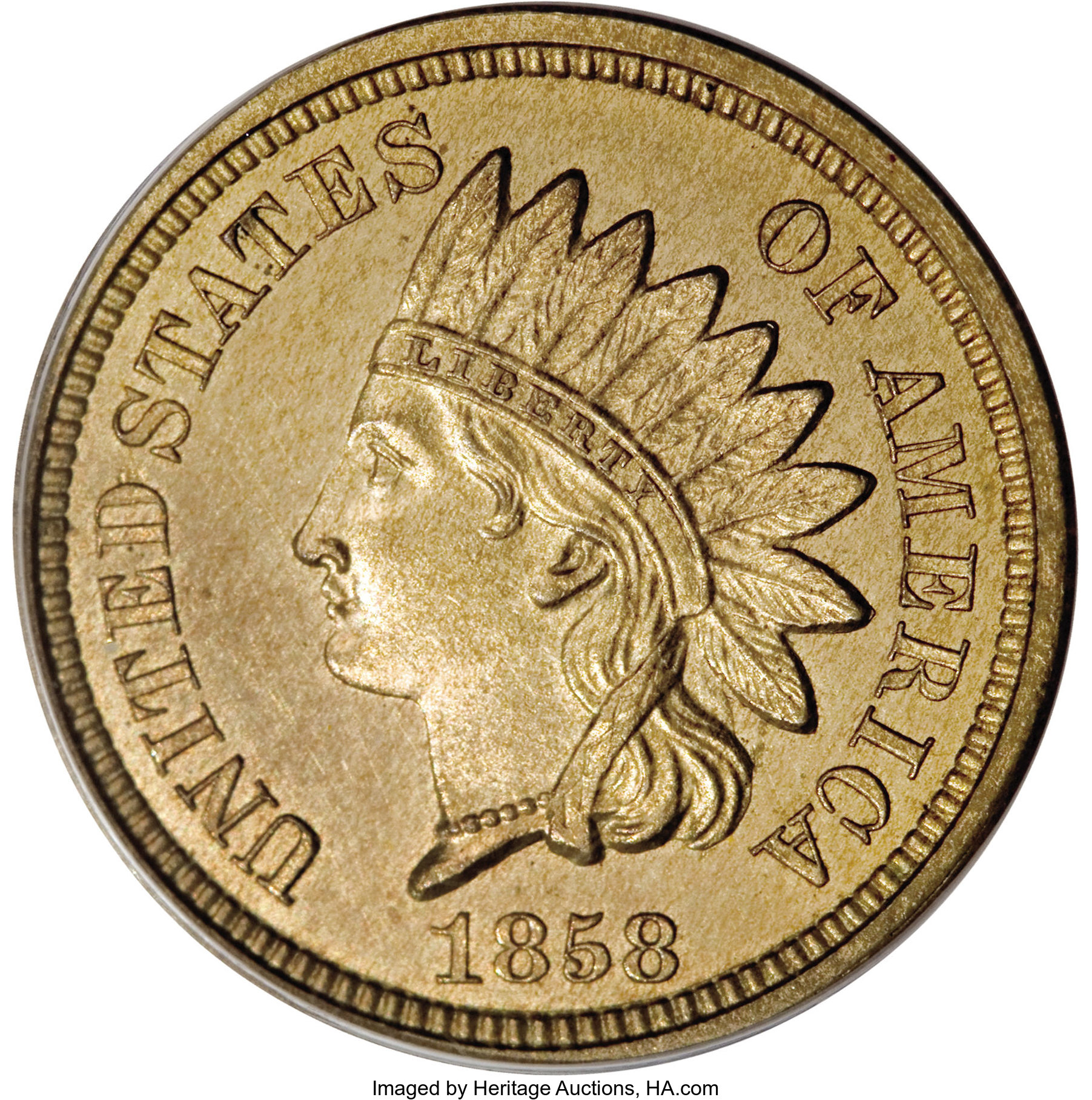 image for: 1858 P1C Indian Cent, Judd-213, Pollock-258, R.5, PR63 PCGS....