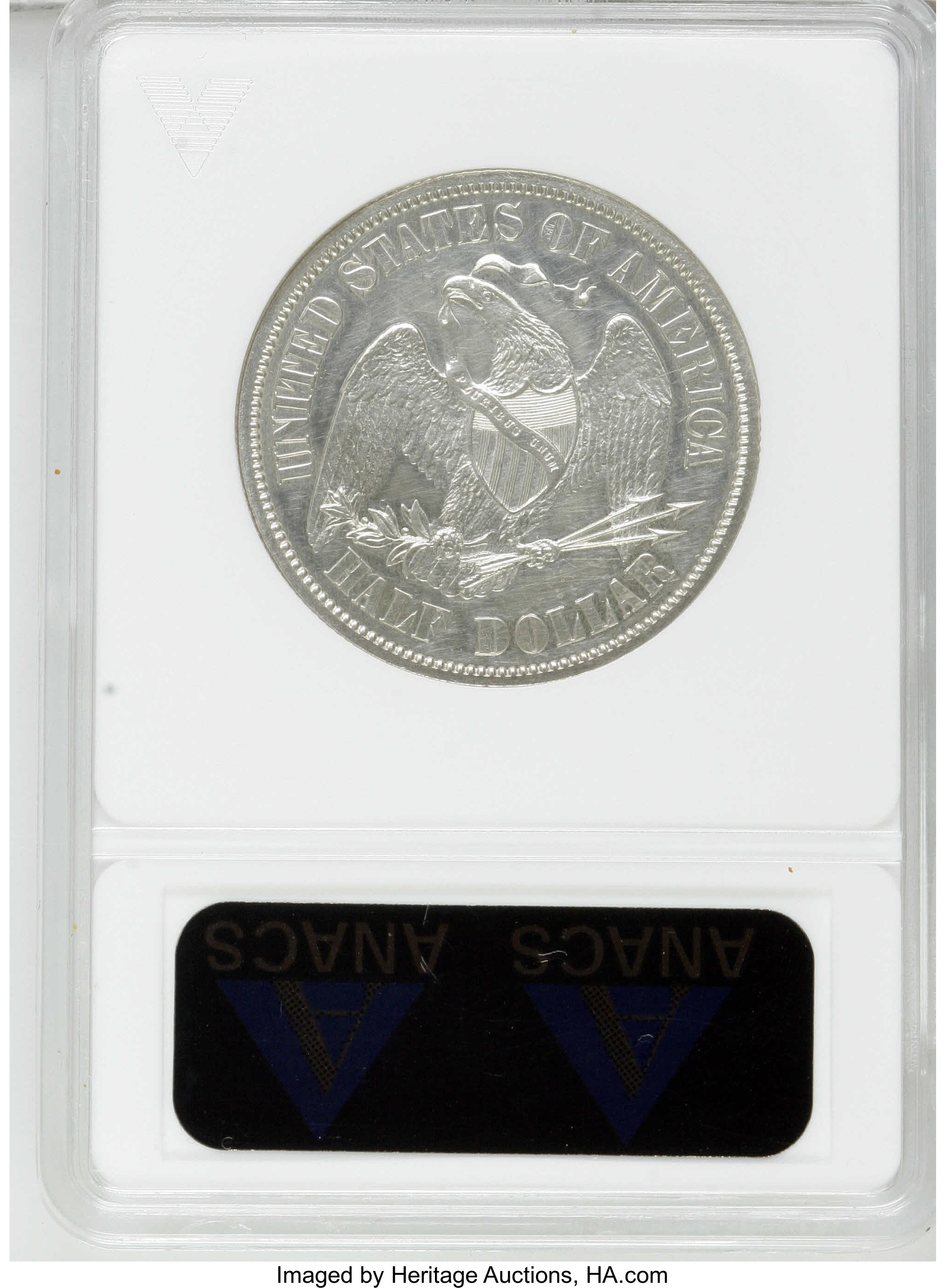 image for: 1859 P50C Half Dollar, Judd-245, Pollock-301, Low R.6--Cleaned--ANACS. PR60 Details....