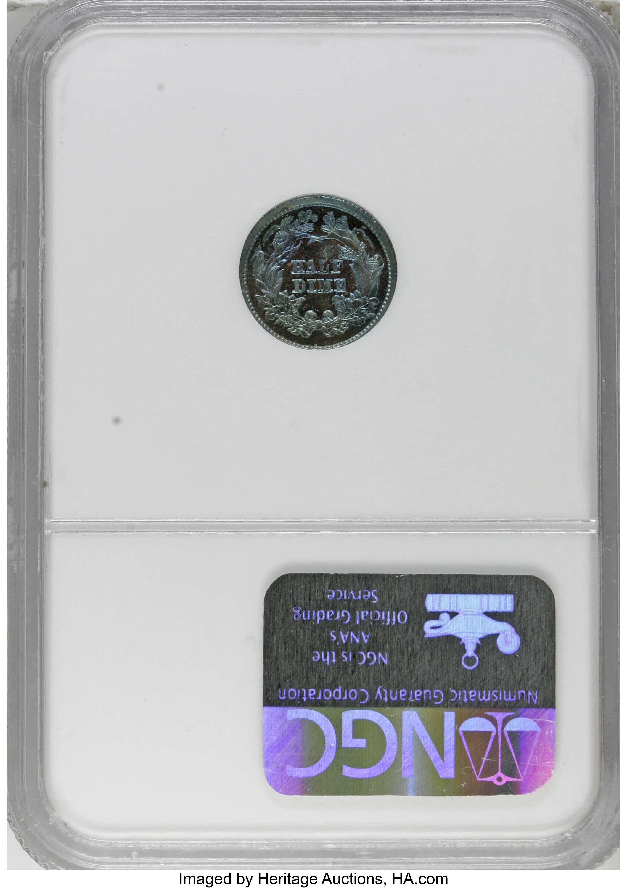 image for: 1871 H10C Half Dime, Judd-1069, Pollock-1205, Low R.7, PR66 Brown NGC....