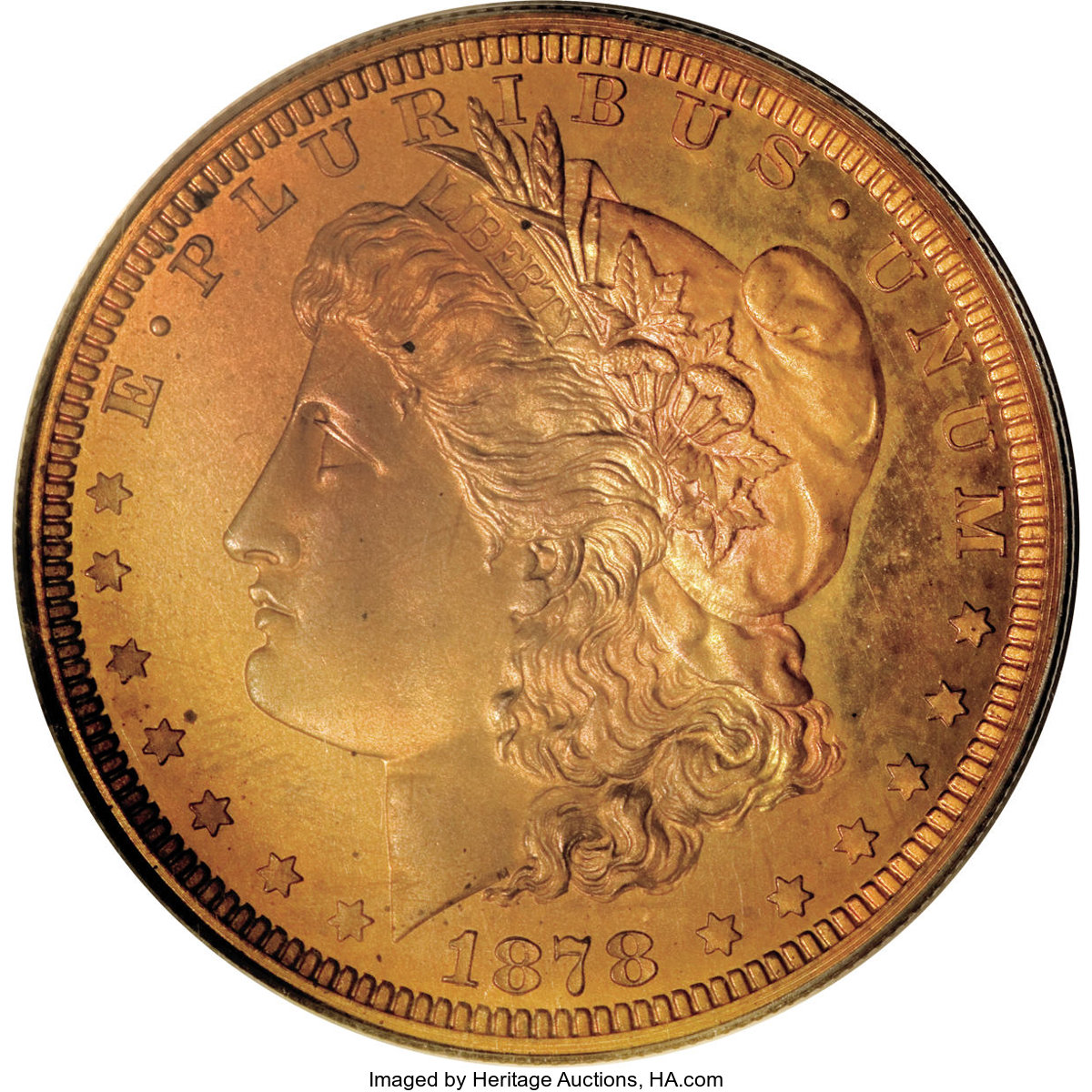 image for: 1878 $1 Morgan Dollar, Judd-1565, Pollock-1732, High R.7, PR65 Red PCGS....