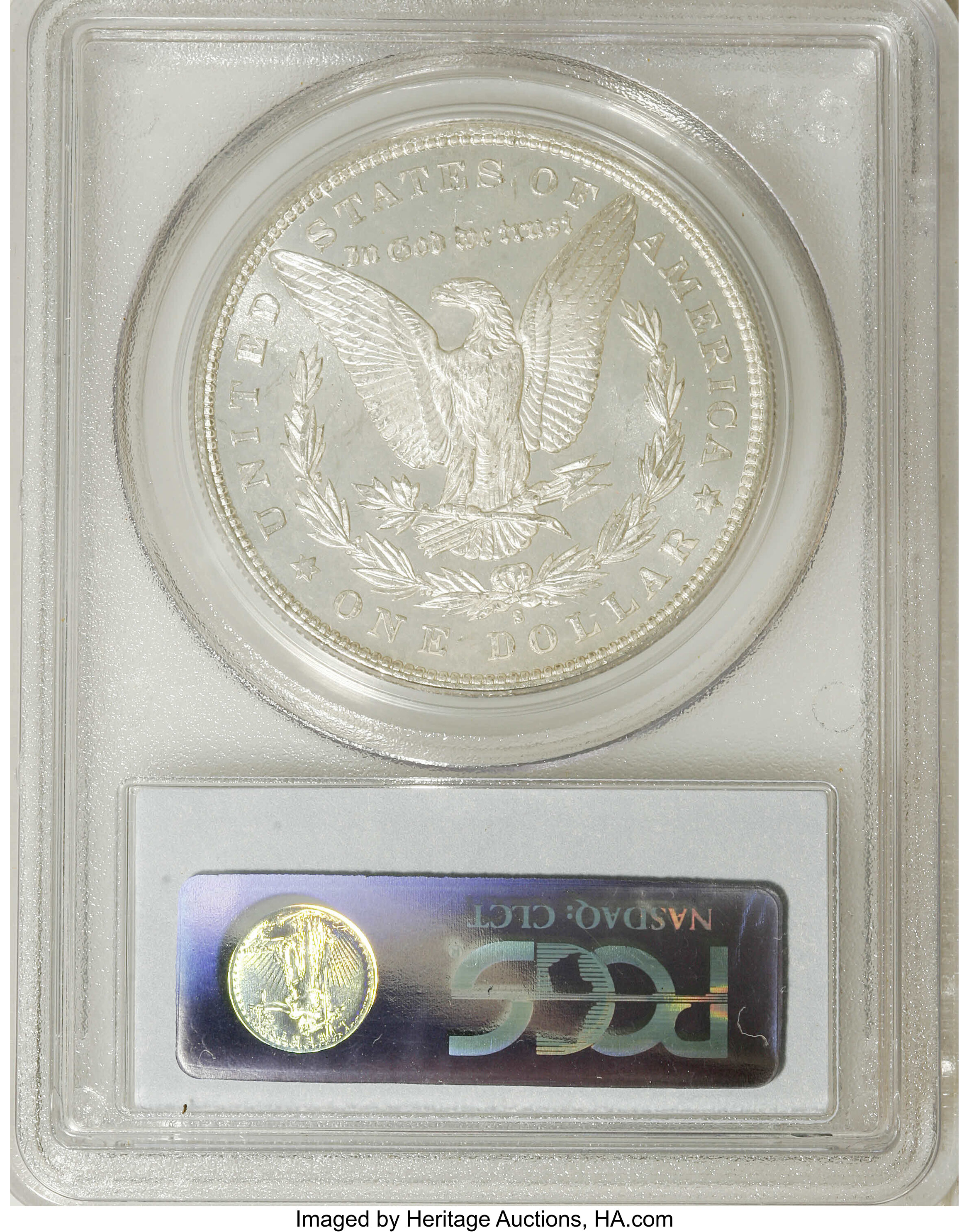 image for: 1880/79-S $1 MS64 Prooflike PCGS. PCGS Population (12/10). NGC Census: (0/0).   (#7123)...