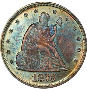 image for: 20C 1875 PCGS MS66 CAC