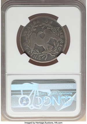 image for: 1795 50C 2 Leaves, O-102, T-26, R.3, VG10 NGC. NGC Census: (3/17). PCGS Population: (2/13). VG10. From The Allan H. G...