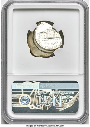 image for: Undated Jefferson Nickel -- Struck 40% Off Center -- PR67 Ultra Cameo NGC....